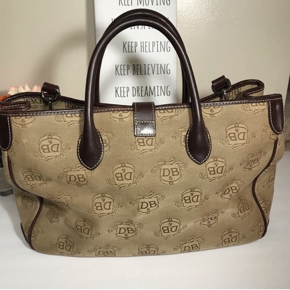 Dooney & Bourke Large Signature Logo Print Satchel - Picture 5 of 9